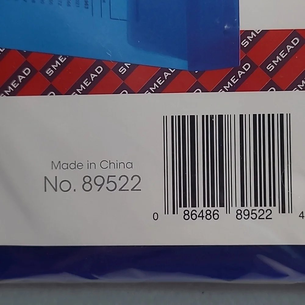 Smead Blue Poly Envelopes 1 1/4" Side Load 5 Pack Tear Water Resistant Flap Tie - Picture 6 of 7